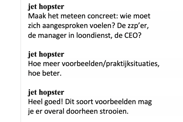 schrijftip voorbeeld